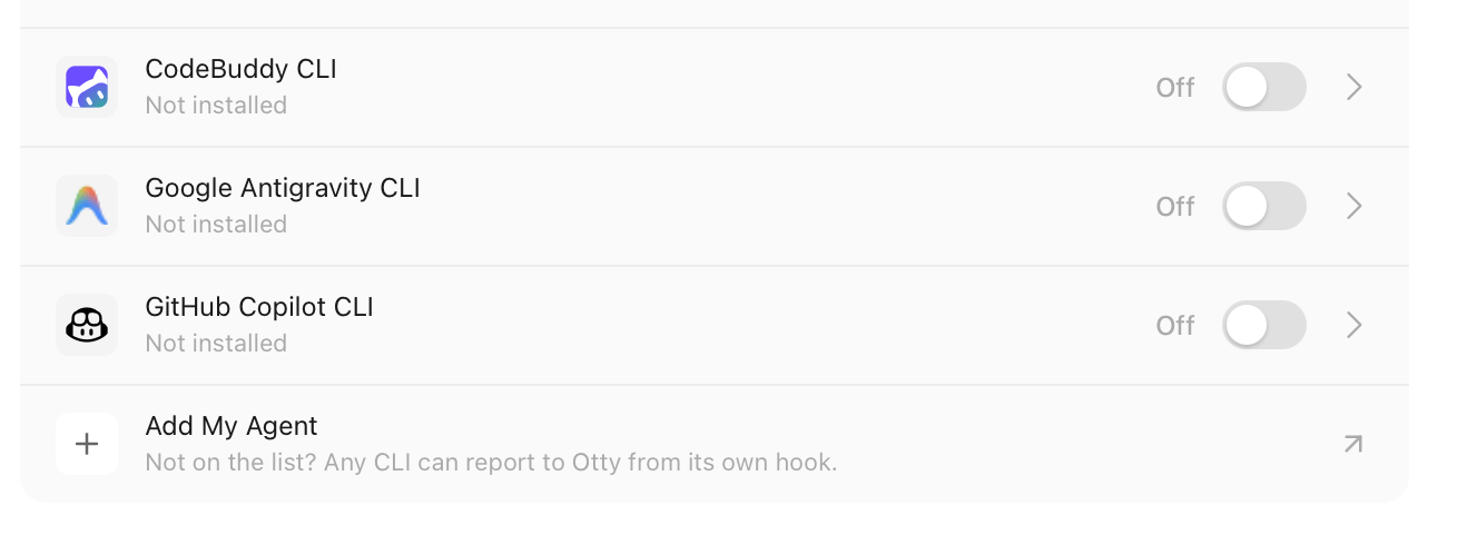 Settings ▸ Agents — Add My Agent
