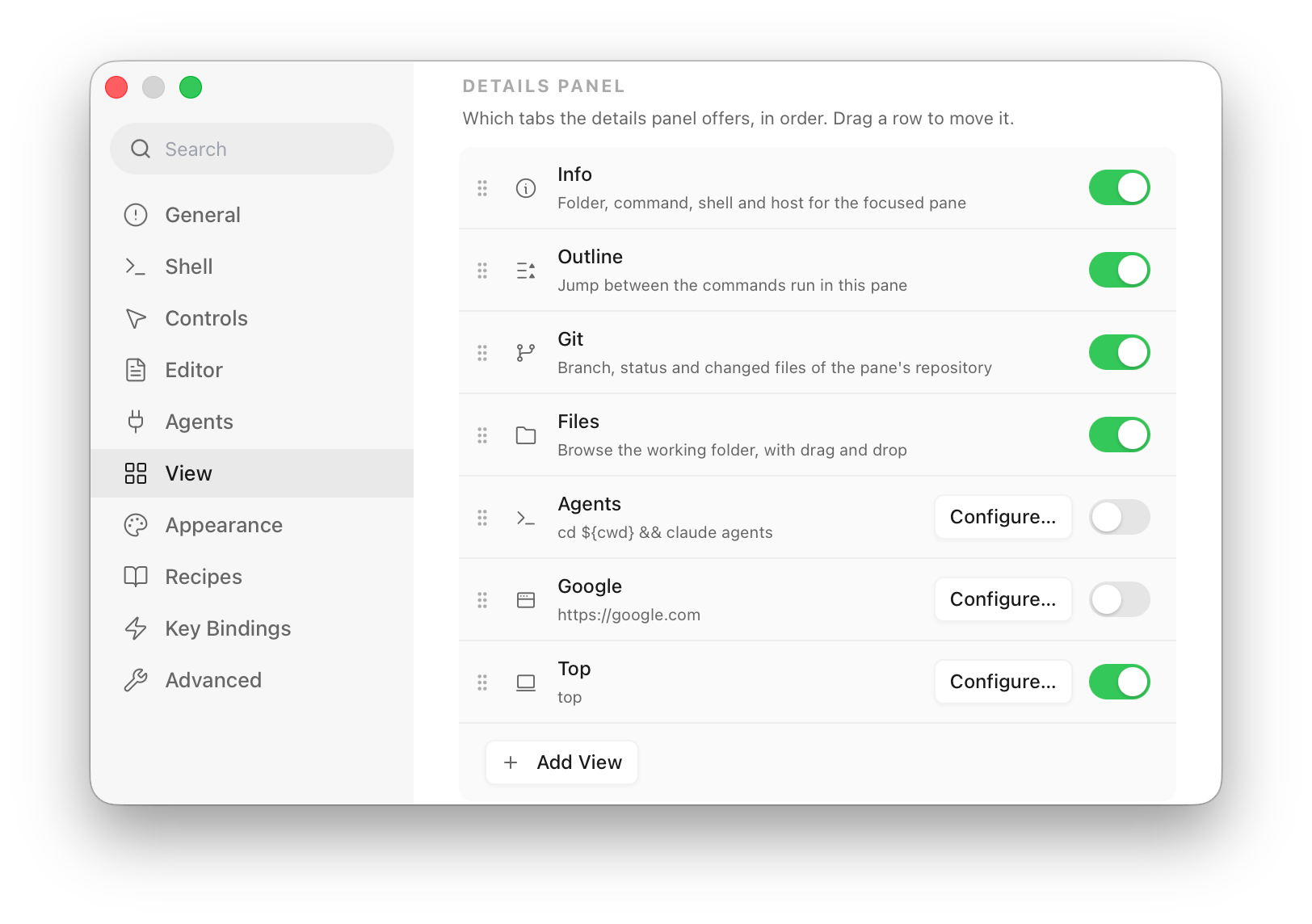 Custom Details View