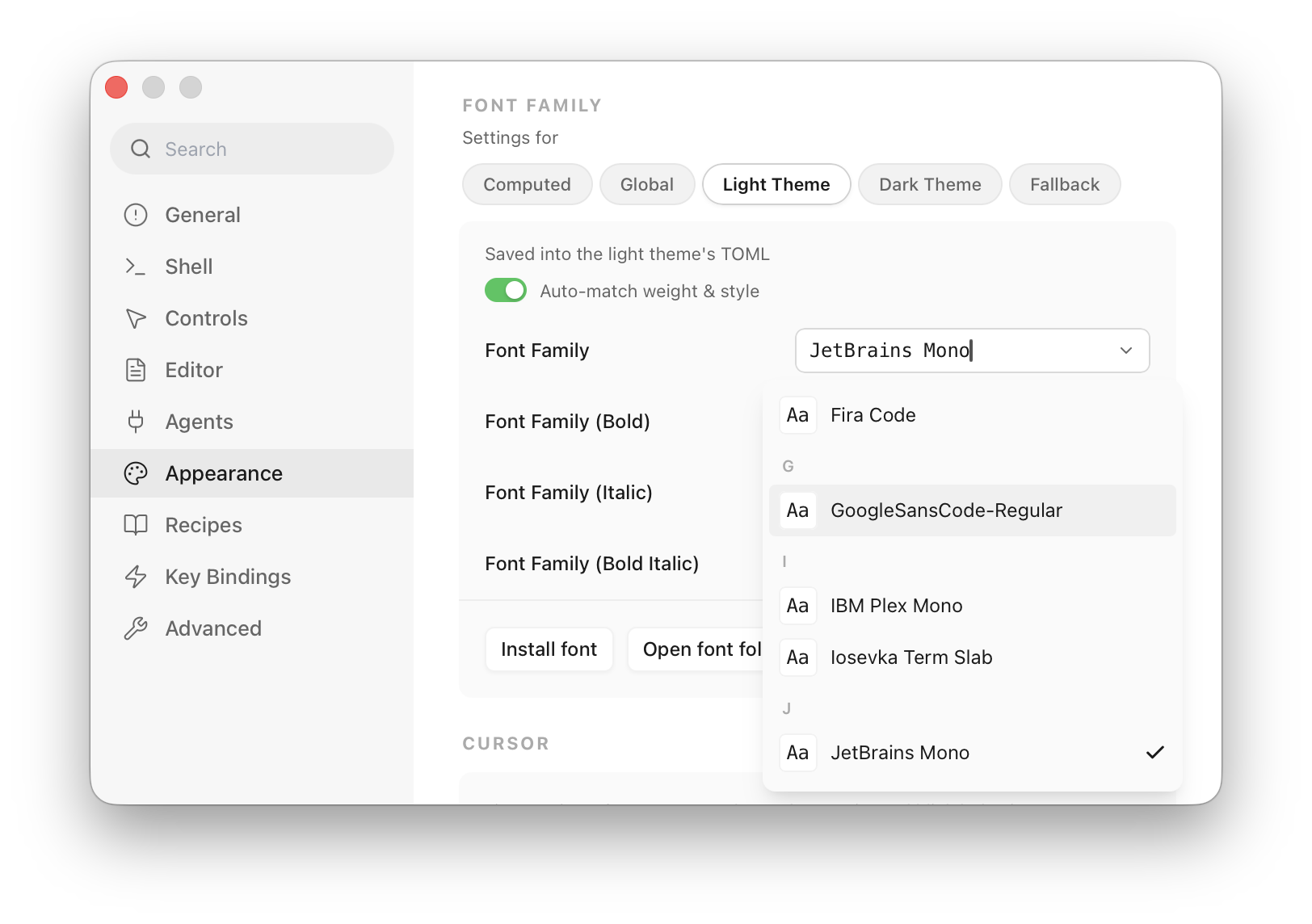 Font Setting