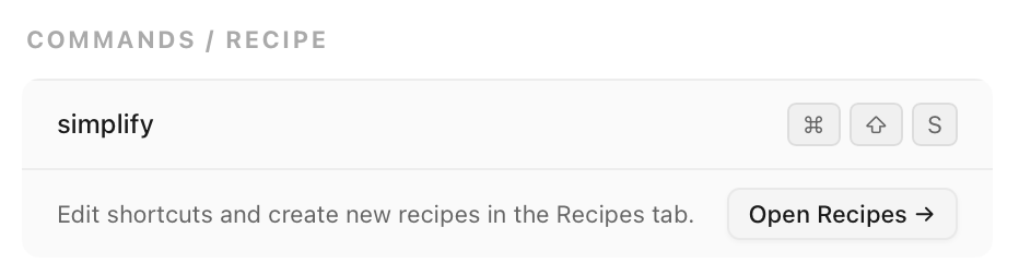 keybindings-recipe