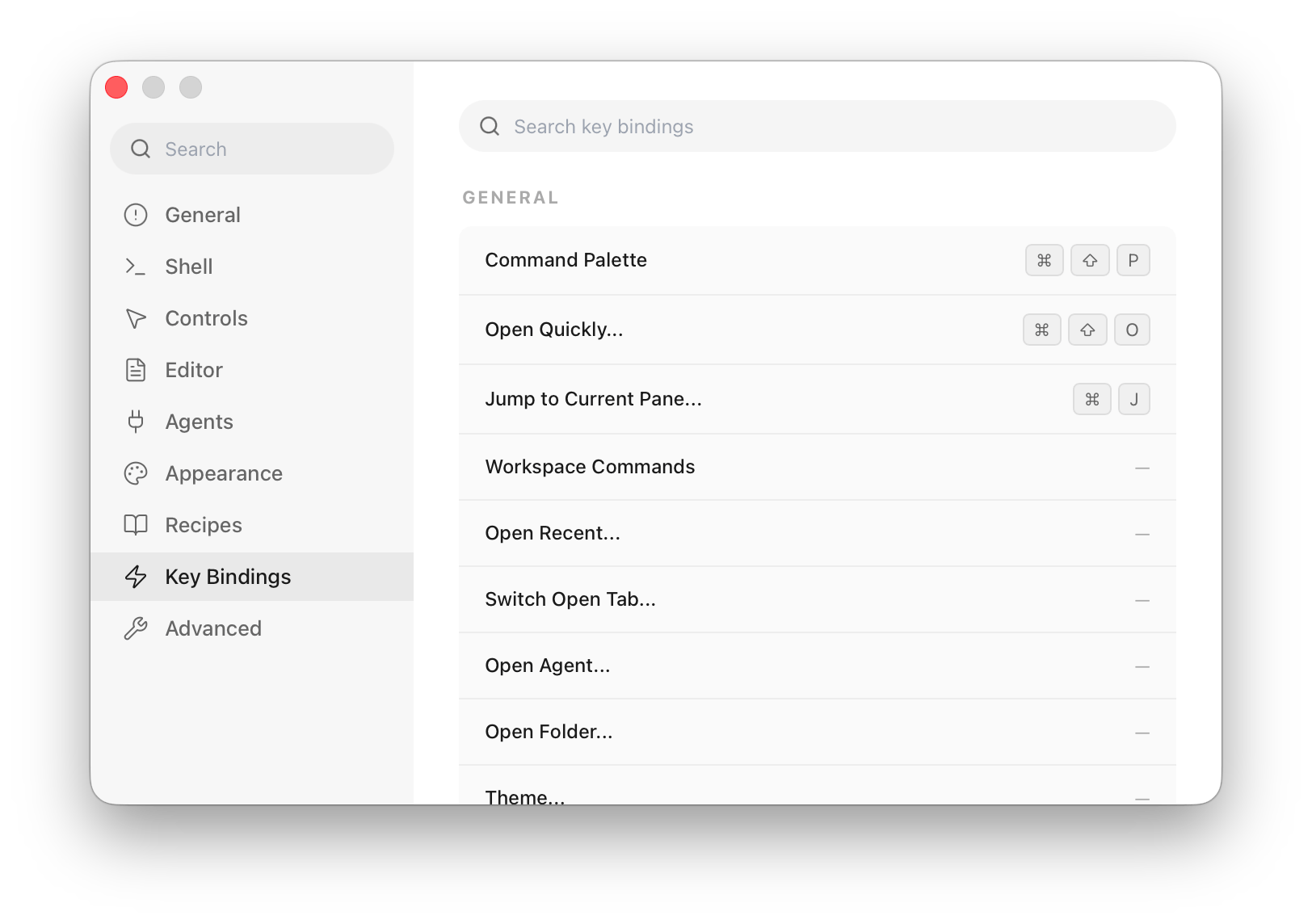 keybindings