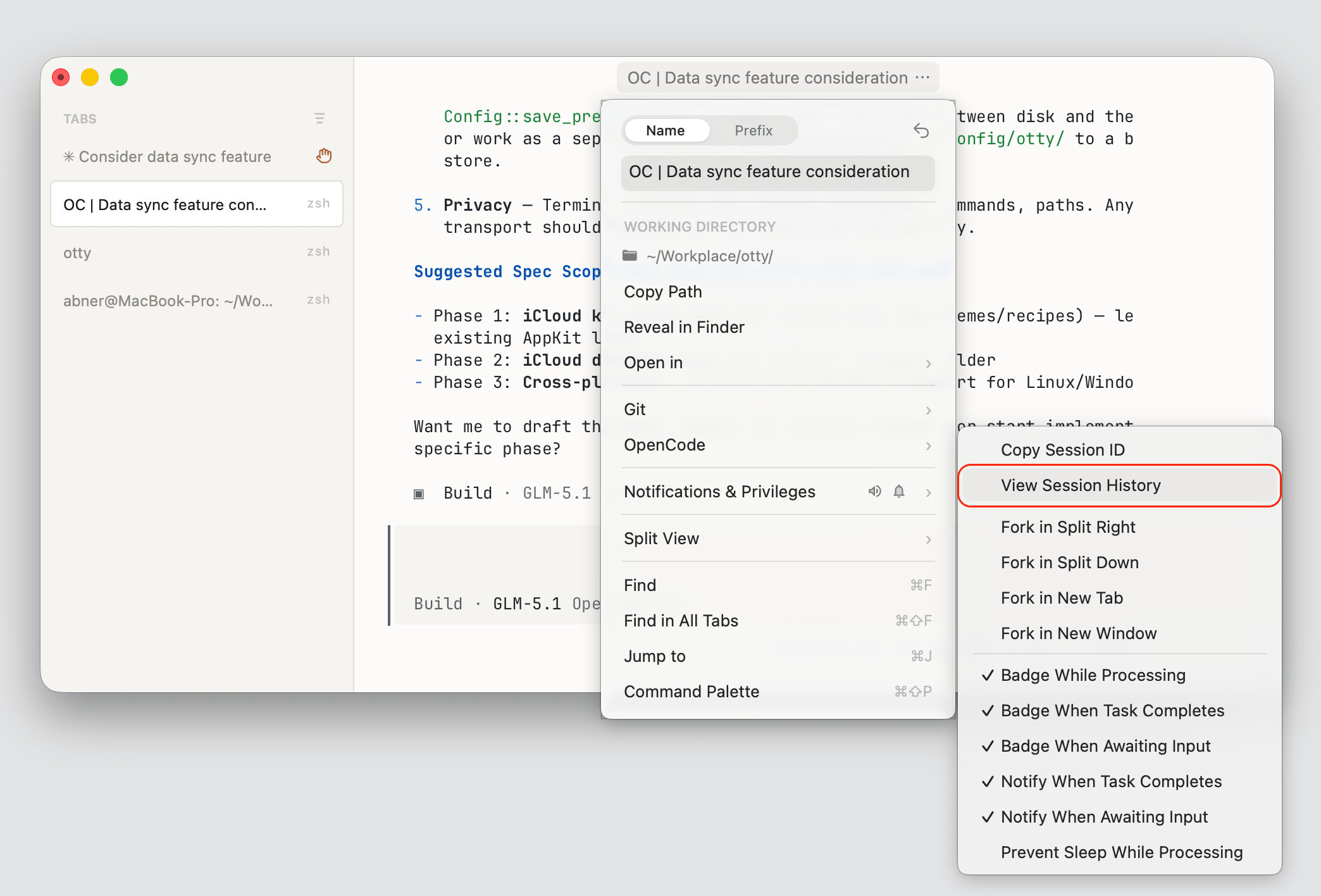 open-code-agent-history